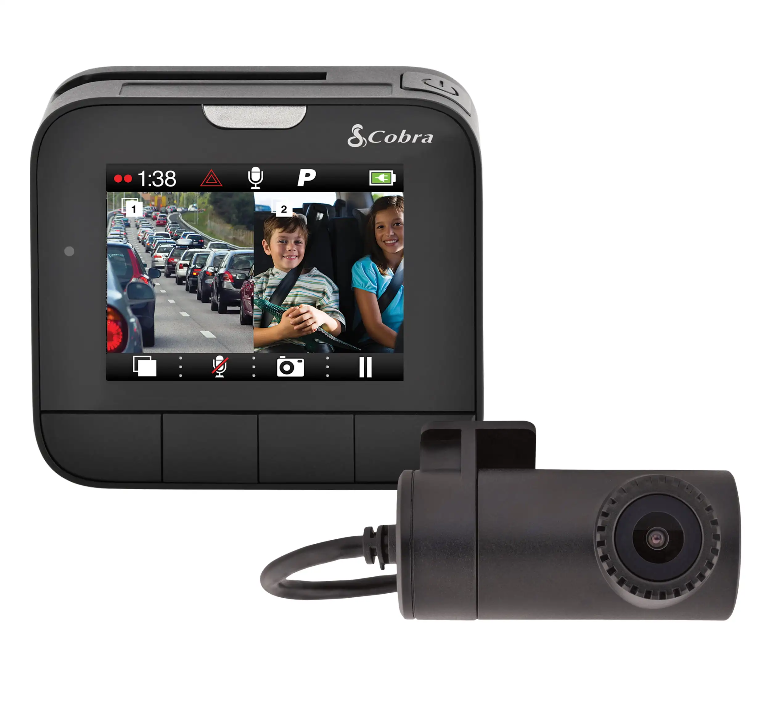 

DASH 2216D Dual-View Dash Camera | 1296P Resolution | Front and Rear Cameras