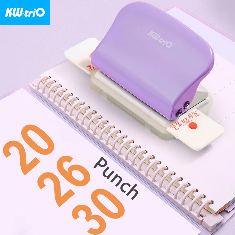 Круглый Дырокол KW-triO стандартный дырокол для блокнота 6 отверстий рандомный A4 A5 B5