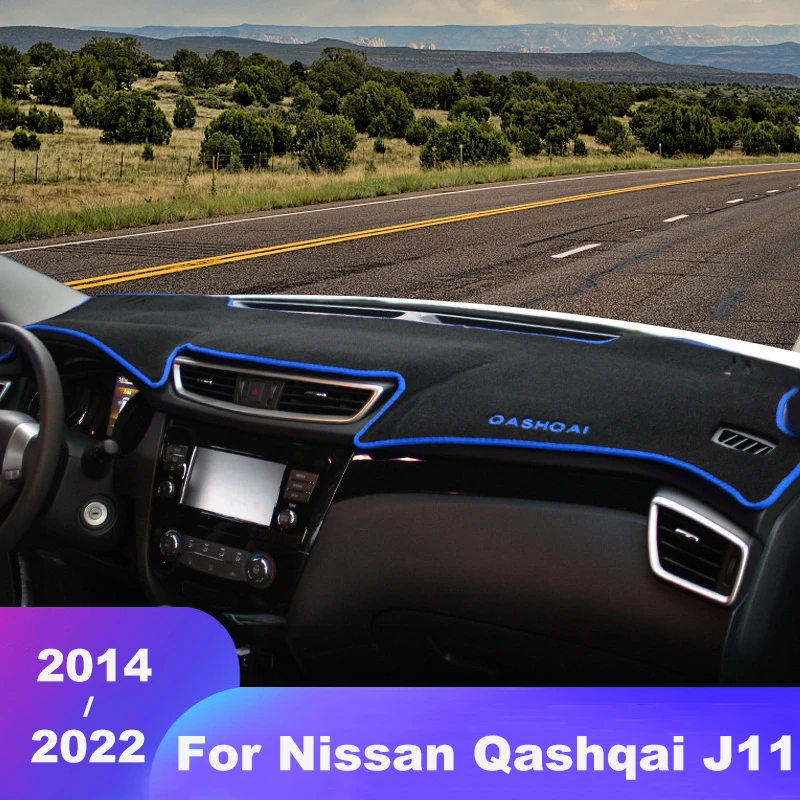 แผงหน้าปัดรถยนต์ Cover Mats หลีกเลี่ยงแสงแผ่น Anti-UV Case สำหรับ Nissan Qashqai J11 2014-2018 2019 2020 2021 2022อุปกรณ์เสริม