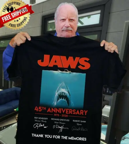 

New Jaws 45Th Anniversary 15 Shirt Cotton Tee Shirt Unisex
