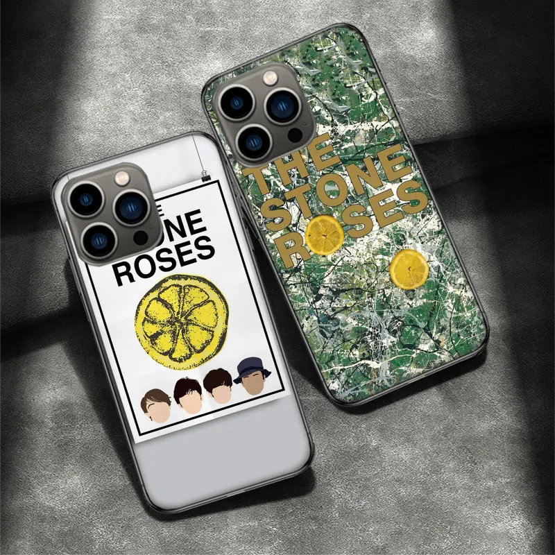 Чехол для телефона Stone-R-Roses Apple Iphone 16 15 Plus Soft 13 12 Mini Cover 11 14 Pro Max Capa 8 7 SE Shell Coque Silicone TP