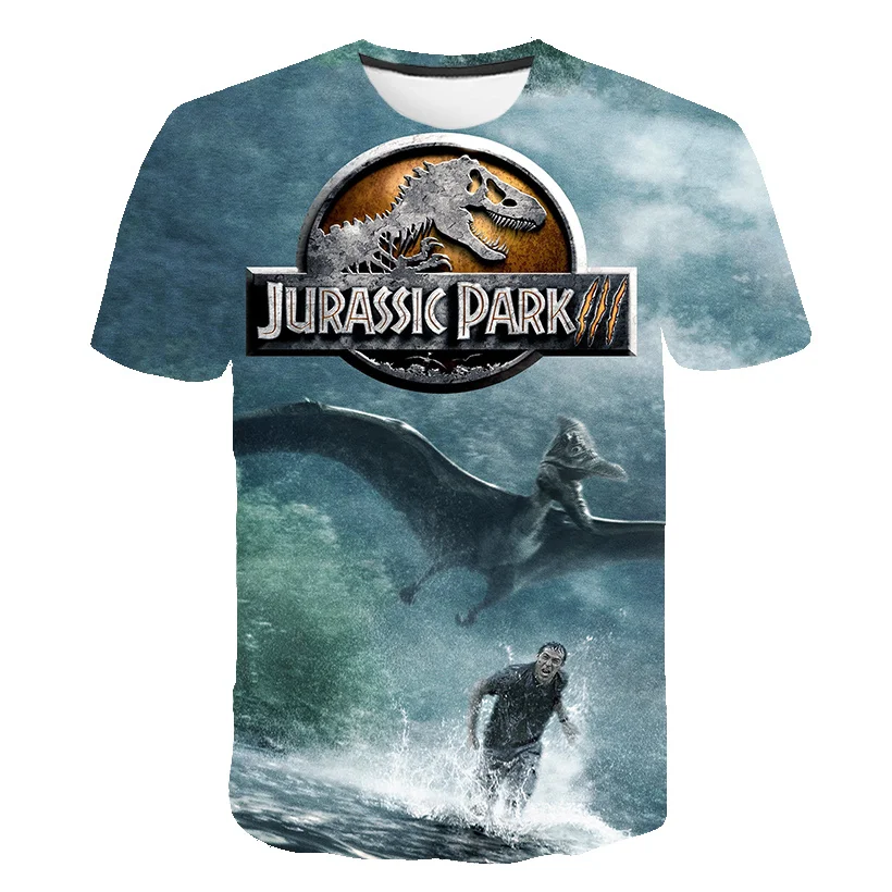 

Jurassic World Dominion 2022 T Shirts Summer New Short Sleeve Tops Tee Children Clothing Kids Casual Costumes 100-160 CM Height