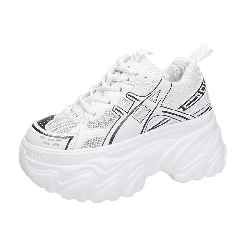 Women's Breathable Mesh Sports Sneakers Platform Non Slip Running Shoes for Women 2023 Spring Autumn Casual Chunky Shoes Woman