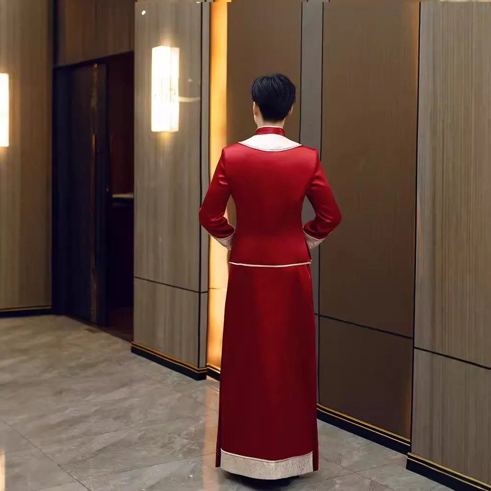 Xiuhe костюм мужской китайский свадебный для жениха весна-лето новинка 2024