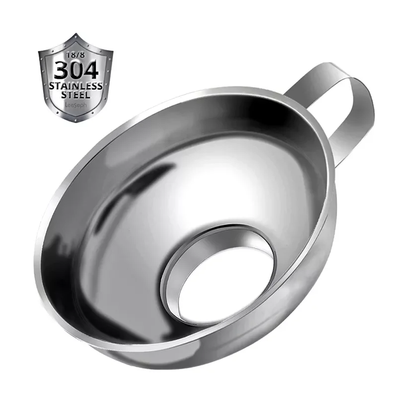 

2022New Steel Canning Funnel, Wide Mouth Jar Funnel With Handle for Wide and Regular Mouth Jars, Food Grade Metal Jam Funnel