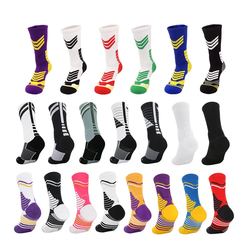 

Practical Basketball Socks for Men and Women Non-slip Sweat-absorbing Sports Socks Towel Bottom High-top Mid-tube Elite Socks