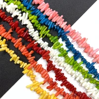 1 strand 7 16mm irregular coral seedling beads for jewelry making loose spacer redpinkbluegreenwhiteyellow color coral bead