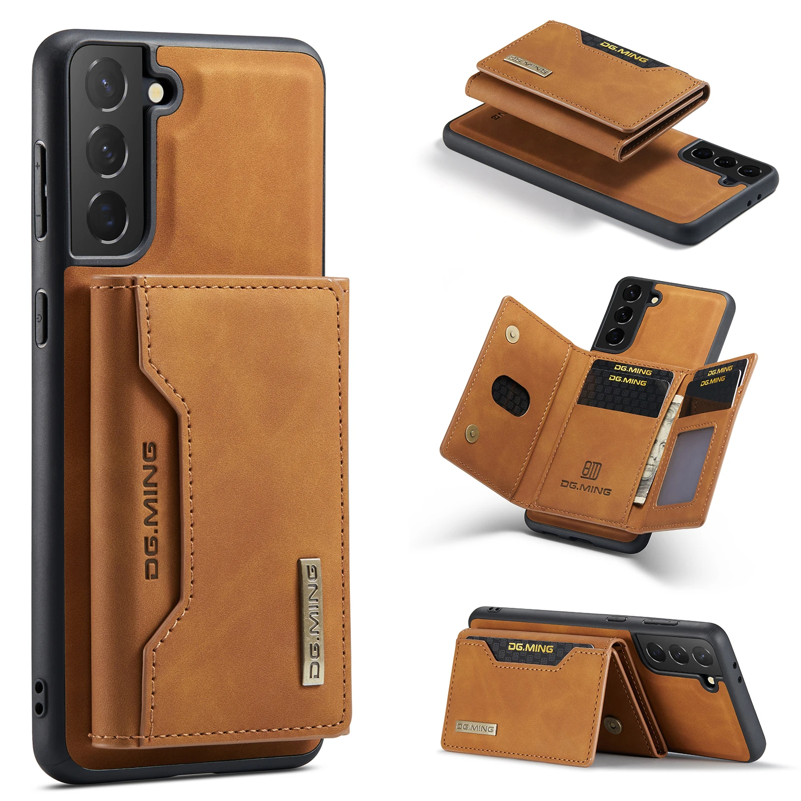 

Умный Магнитный чехол DG.MING для Samsung Galaxy S23 S22 S21 S20 Note20 A51 A22 A32 A72, чехол-кошелек из искусственной кожи