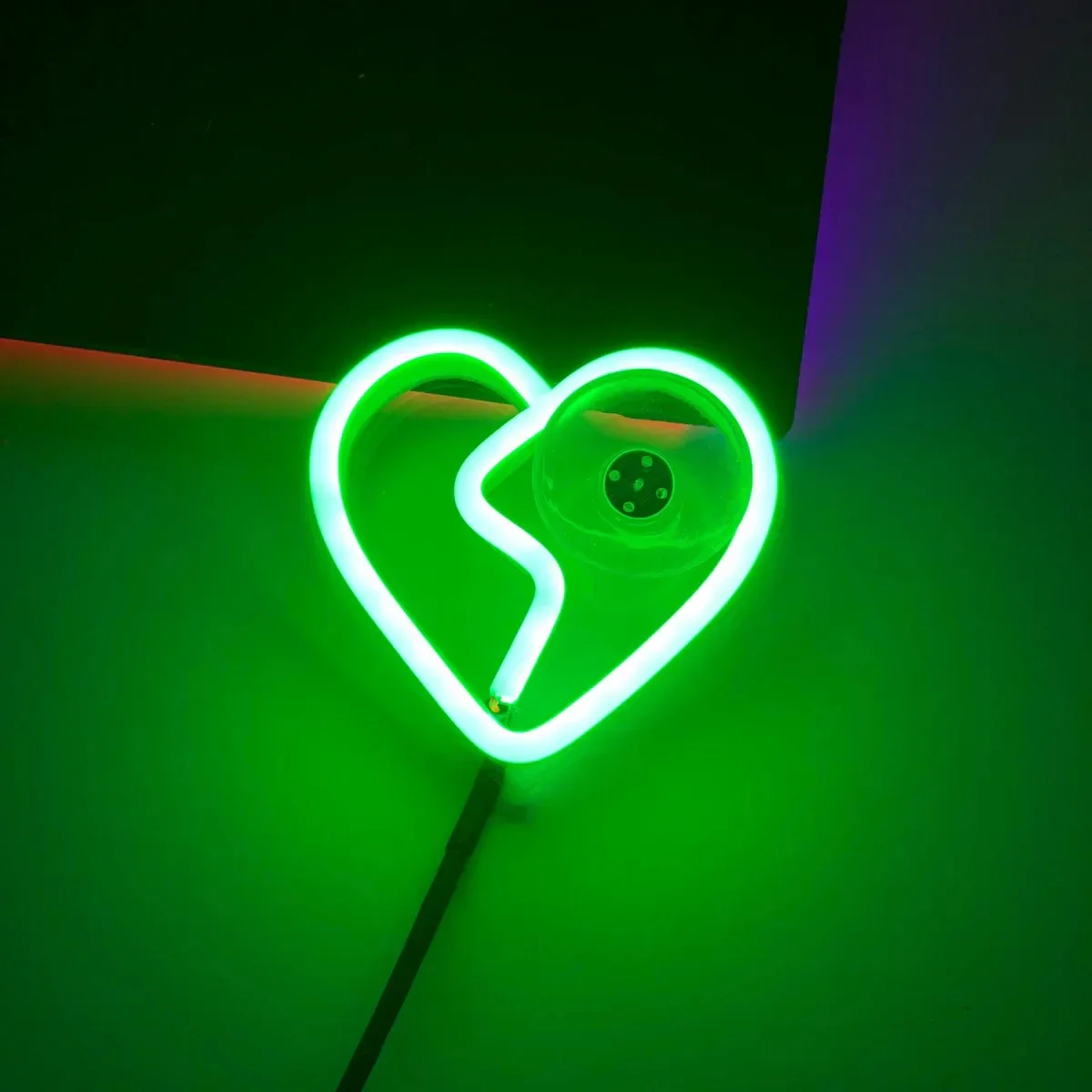 

Автомобильные светодиодные фонари для окон, украшения интерьера, светящиеся атмосферные огни в форме сердца, USB-проводка, модификация автомобиля, неоновый