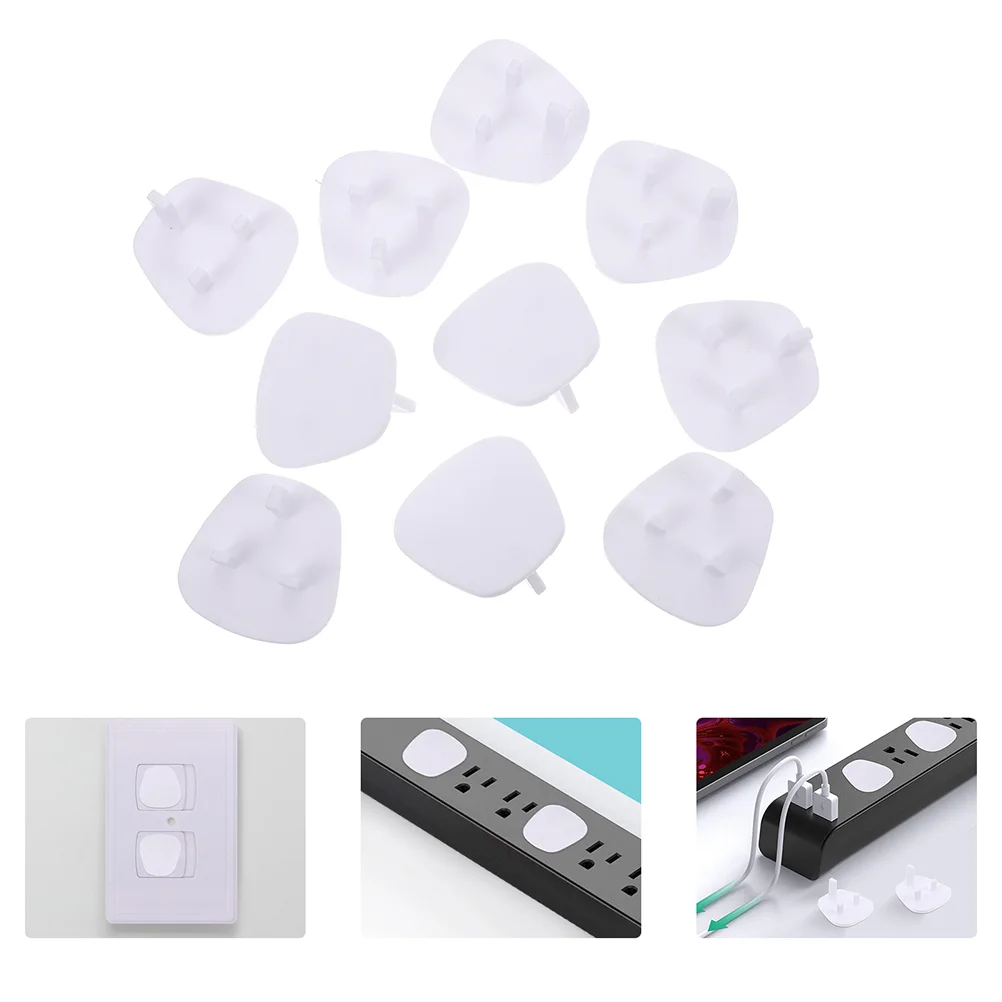 

12 Pcs Outlet Covers Socket Protection Plug Protector Child Proof Electrical Household White