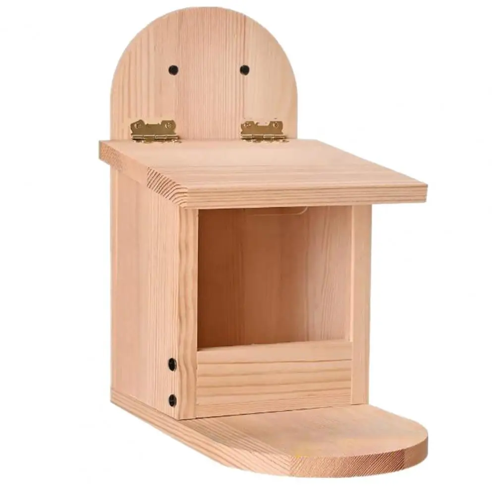 

Bird Feeder Removal Cover Large Capacity Food Container Wooden Squirrel Bird Food Feeder Pet Accessories