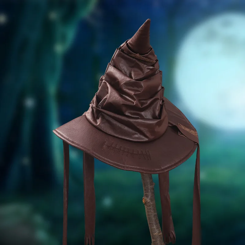 

Fashion Witch Wizard Hat All-match Pointed Hat Halloween Dress Up Hat Cosplay Decoration Props Accs for Women Men