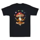 Футболка мужская с рисунком планет, медитации, волшебных грибов, йоги, смешная хлопковая рубашка, Винтажная футболка в эстетическом стиле, гранж