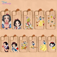 disney lovely snow white phone case for iphone 11 12 13 mini pro xs max 8 7 6 6s plus x 5s se 2020 xr clear case