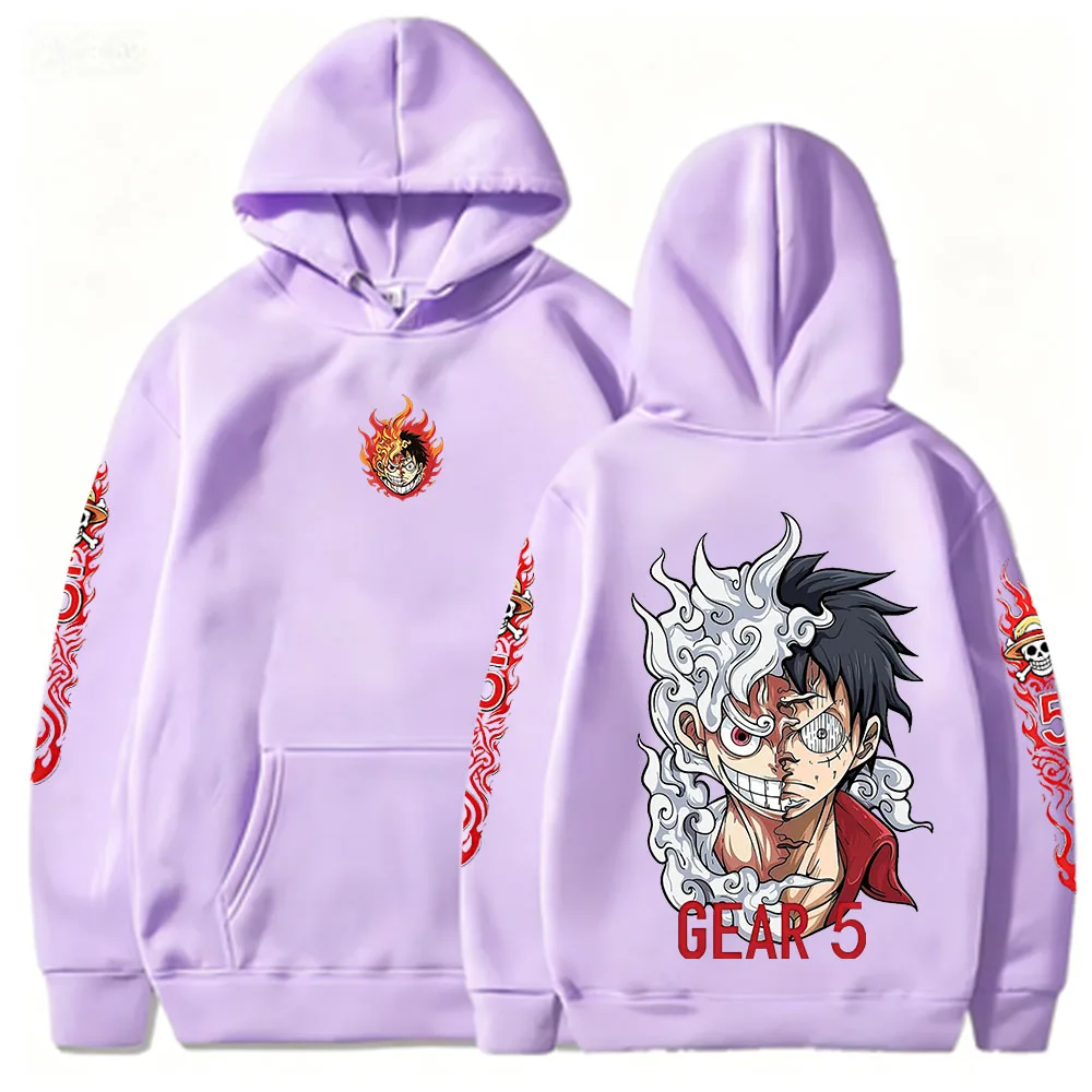 Фото Худи с принтом Луффи из аниме One Piece, унисекс, спортивная одежда с капюшоном, Nikamonchi D. Luffy, уличный стиль, свободный крой №5
