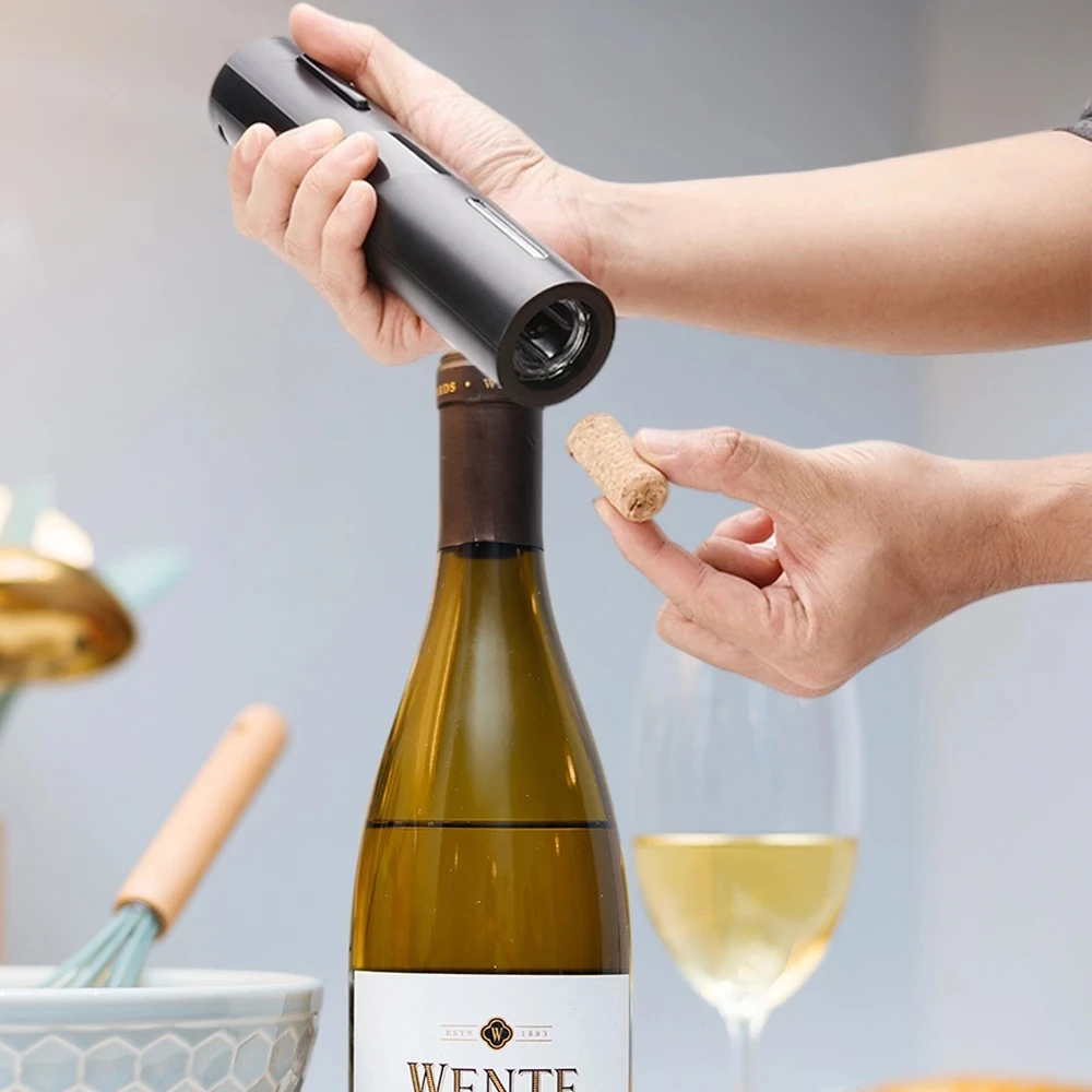 electric wine opener automatic bottle openers battery operated wine foil cutter with night light kitchen accessories gadgets free global shipping
