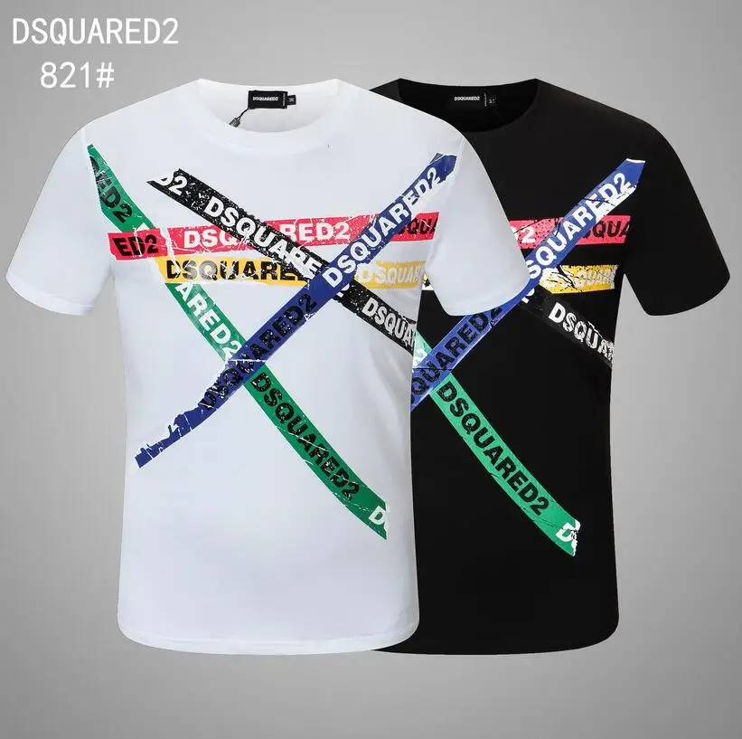 

2022 новый стиль Dsquared2 модная трендовая Улучшенная мужская женская футболка с принтом паровозика