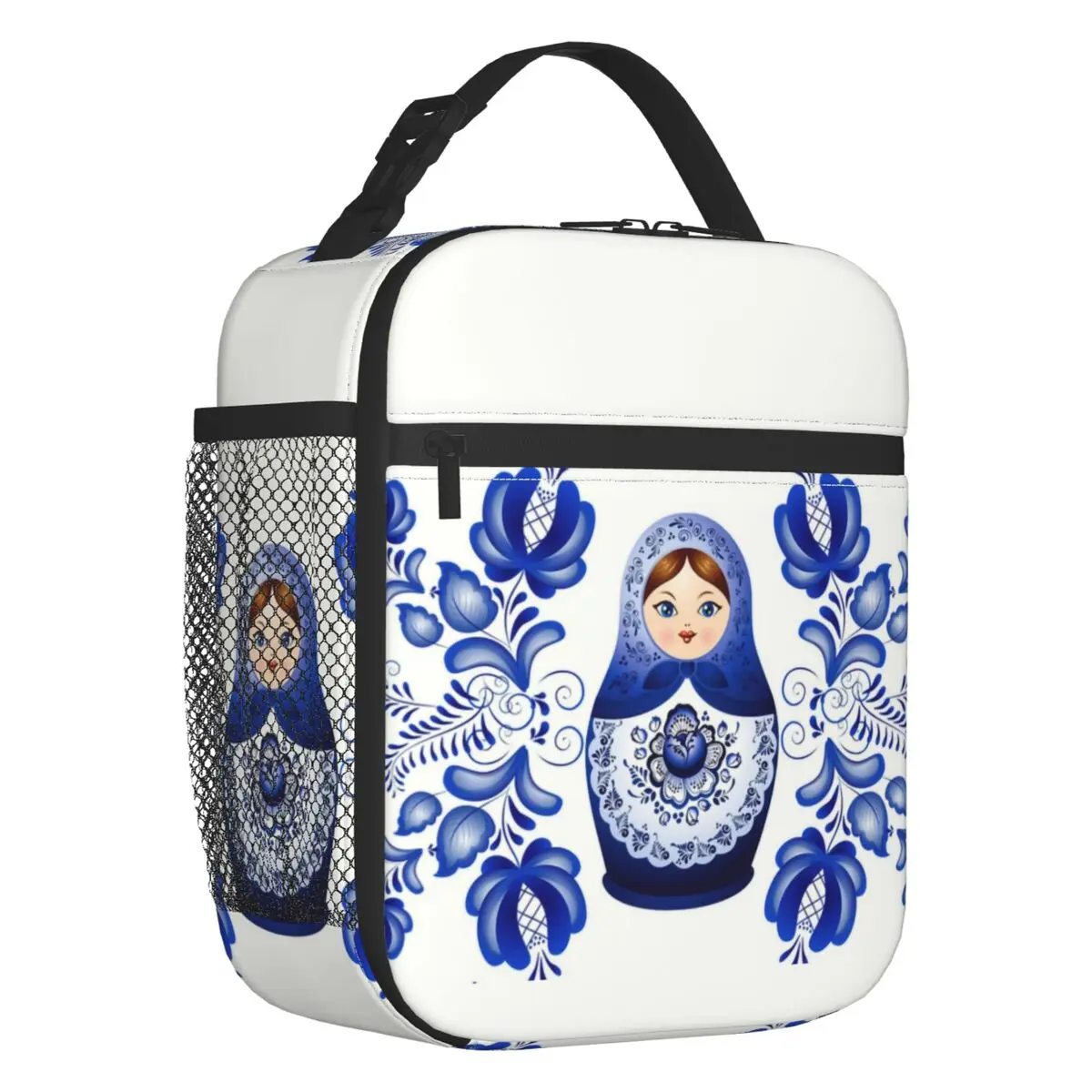 

Matryoshka Doll Russia Insulated Lunch Bag for School Office Russian Folk Art Resuable Cooler Thermal Bento Box Women Children