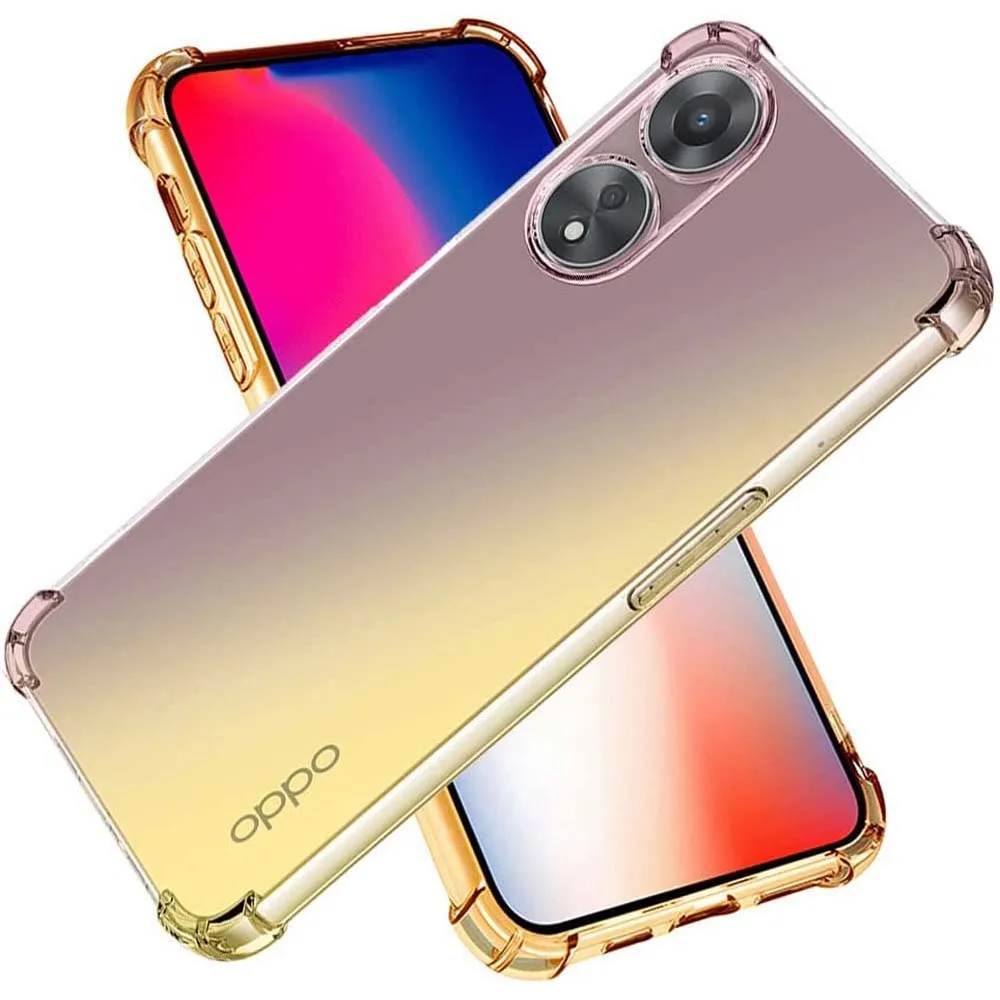 

Phone Case for Oppo A78 5G A16 A16s A54s A96 4G A76 4G A94 5G A72 A52 Clear Gradient Anti Scratch Flexible TPU Shockproof Cover