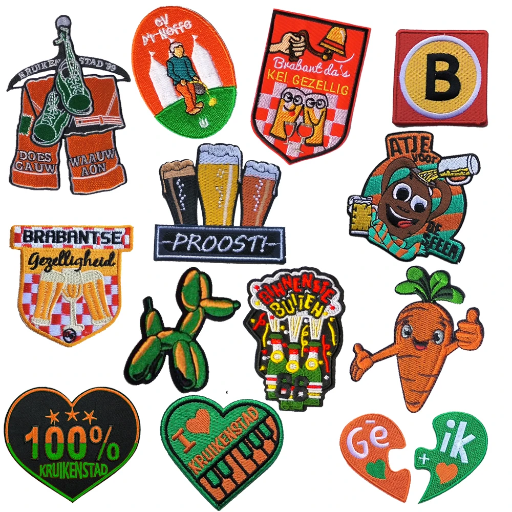 Голландский брабант круикенстад пеейонки пиво карнавальные нашивки для одежды с вышивкой утюгом аппликация эмблема значок