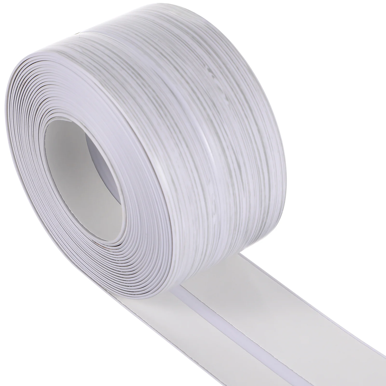 

1 Roll Self Adhesive Caulk Tape Tub Surround Strip Flexible Skirting Strip for Bathroom Kitchen