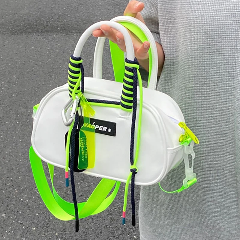 

HAEX 2022 Fashion Women Handbags Street E Girl Harajuku Messenger Bag Trend INS Fluorescence Sac A Main Femme Aesthetic Shoppers