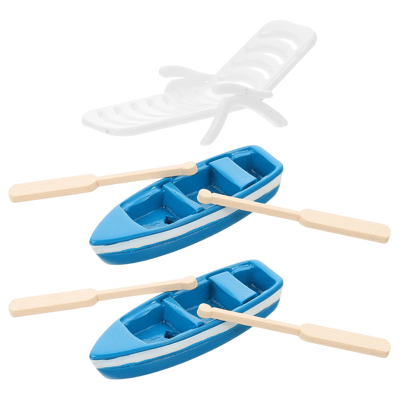 

Miniature Beach Mini Boatsailboat Chair Decor Nautical Model Decoration Wood Decorationslandscape Accessories Sailing Garden