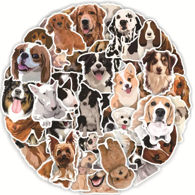 

10/30/50/100PC Cute Dog Animal Cartoon Stickers Toys DIY Laptop Scrapbook Suitcase Phone Stationery Graffiti Kids Sticker New