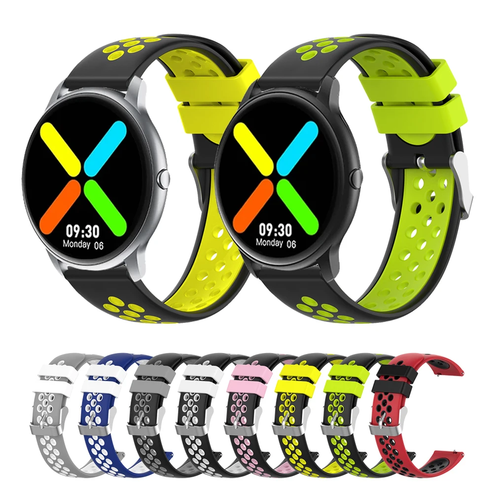 

22mm Silicone Sport Replacement Breathable Band For imilab kw66 Watch Strap Replace Accessories Bracelet Watchbands Correa