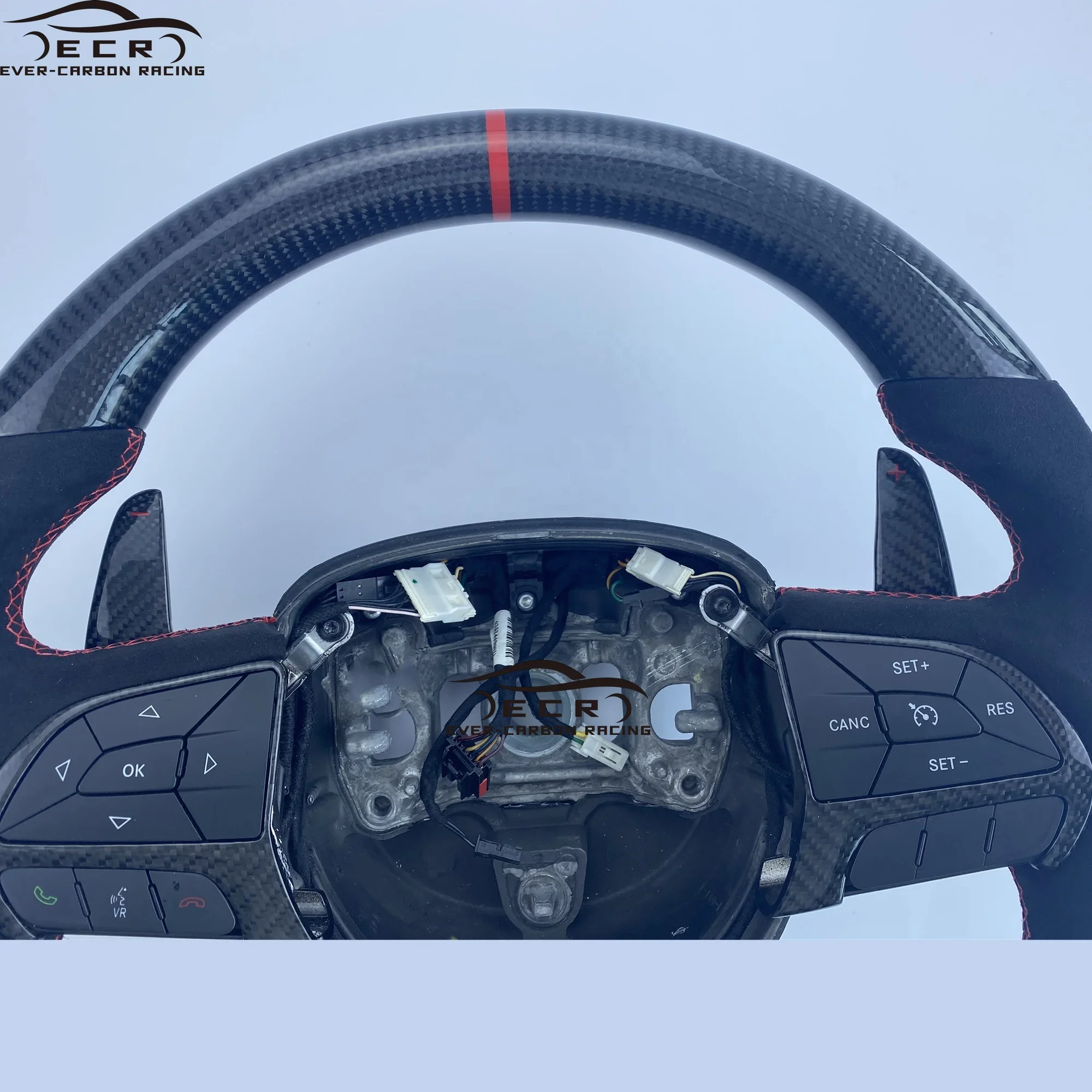 Ever-Carbon Racing ECR Hotsell Рулевое колесо из углеродного волокна для Dodge Challenger автомобиля