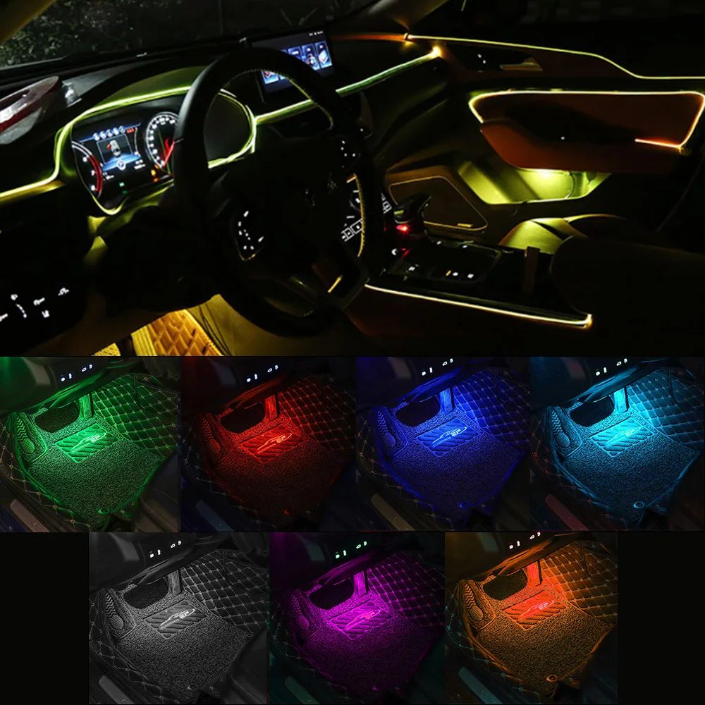 

1M/2M/3M/5M Flexible 7 Colors USB Atmosphere Light Car Interior Led Decorative Lamp EL Wiring Neon Strip Auto DIY Ambient Light