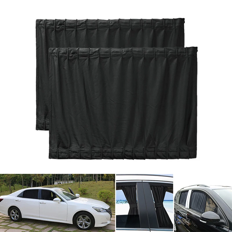 

50cm*39cm 2pcs Universal Car Van SUV VIP Window Adjustable Curtain Anti UV Sunshade Visor Windshield Sunshades