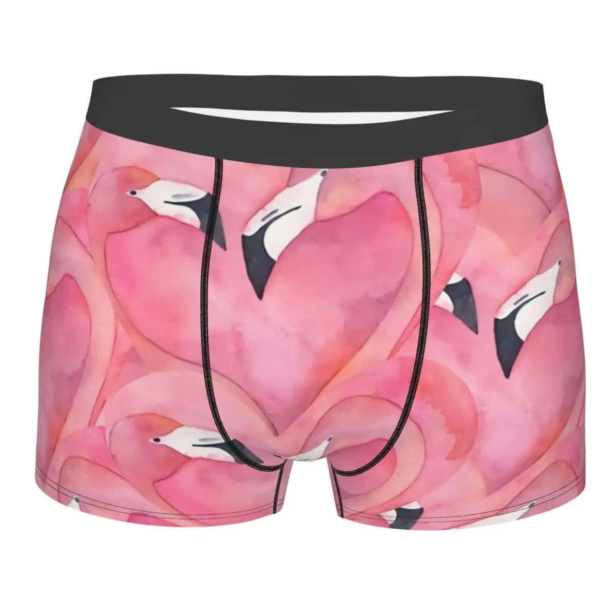 

Акварельные розовые шорты с рисунком фламинго, дышащие шорты высокого качества, подарок на день рождения