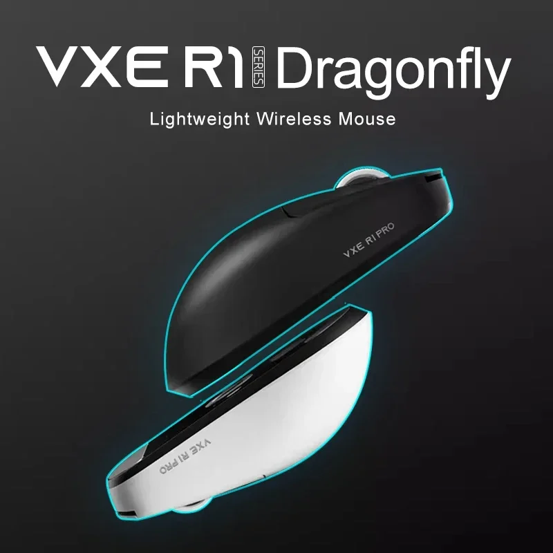 Беспроводная легкая игровая мышь VXE Dragonfly R1PRO R1 Pro MAX 1000 Гц с сенсором PAW3395, 26000 DPI; Проводная игровая мышь R1SE R1 (art.: 3920d990bb172) - 3920d990bb172