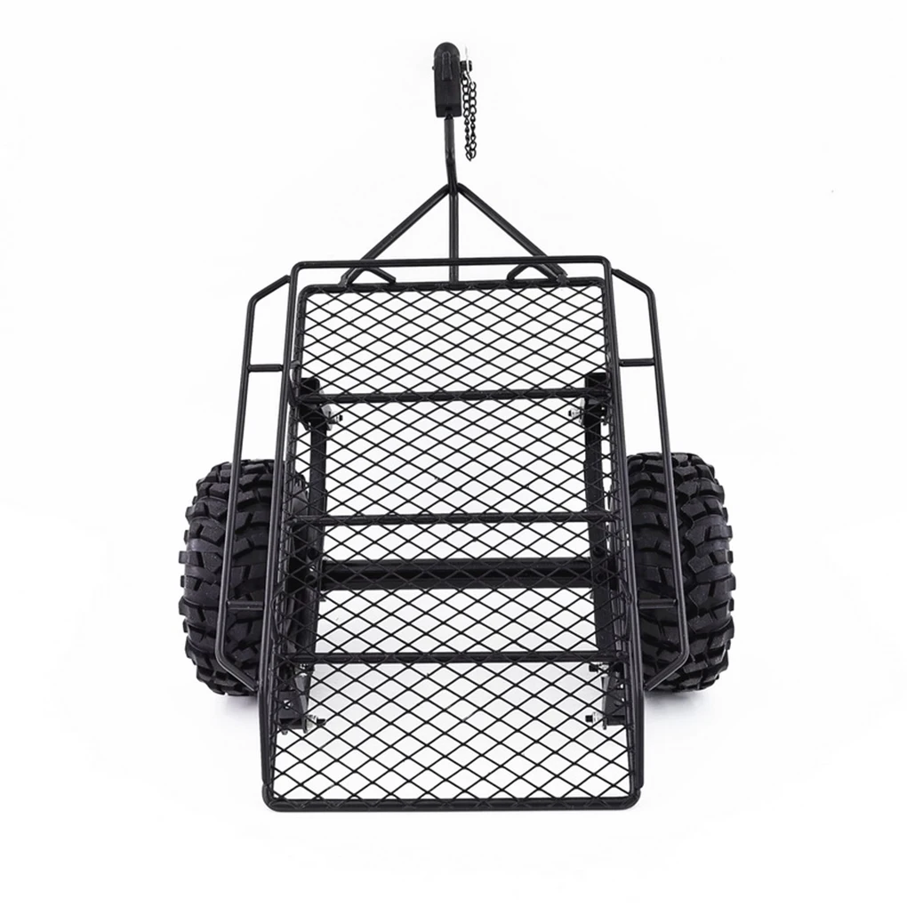 

RC Trailer Hopper with Two Tires Anti-collision Structures Frame 1 Set Durable DIY Trail Tools Model Vehicle Parts