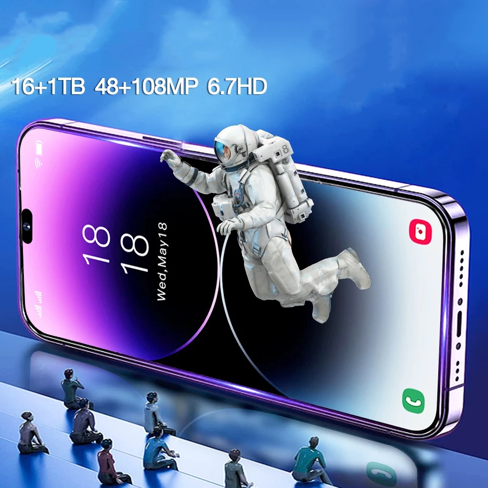 Смартфоны глобальной версии Android13 6 7 дюйма 16G + 1 ТБ Google celulares 7800 мАч 48 108 МП 5G Wi-Fi с