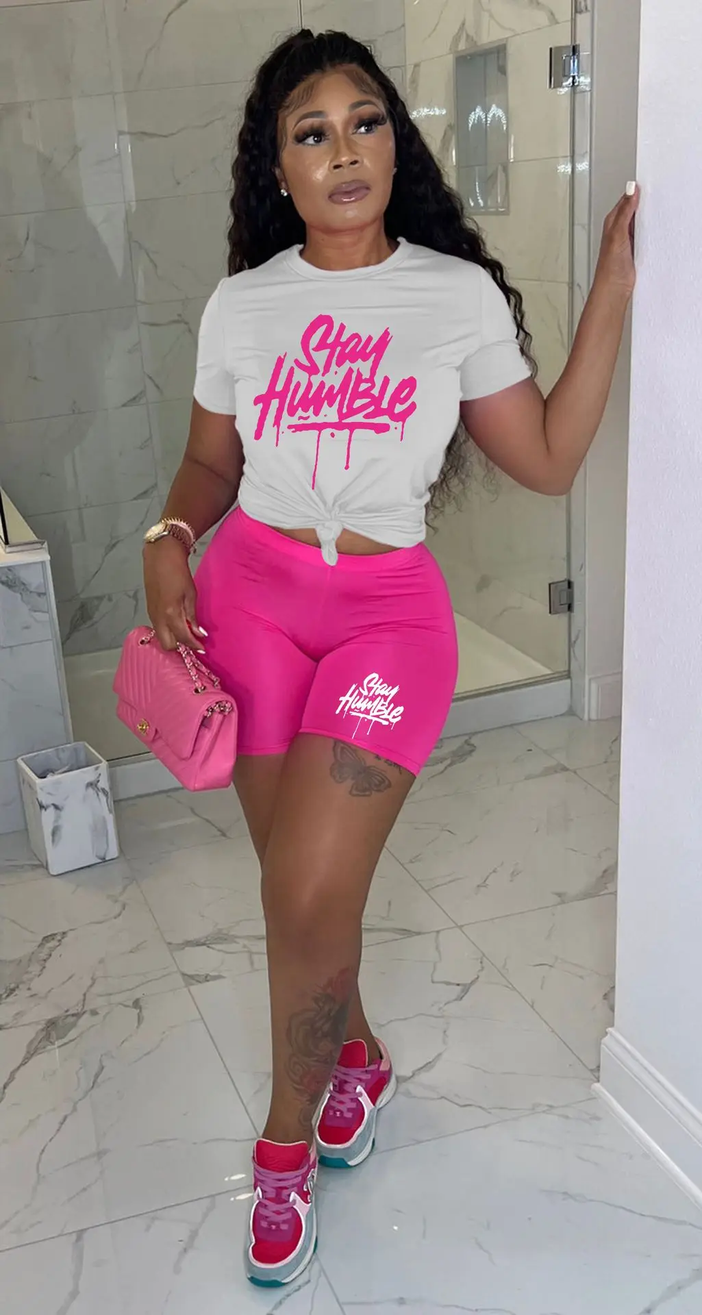 

Women's Fashion Positioning Print Set Casual Two-piece Two Piece Sets Womens Outifits