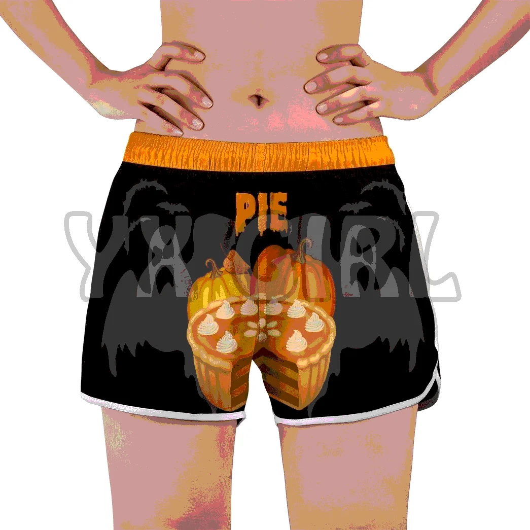 SKELETON HANDS PUMPKINS CUSTOM  3D All Over Printed Shorts Quick Drying Beach Shorts  Beach Swim Trunks