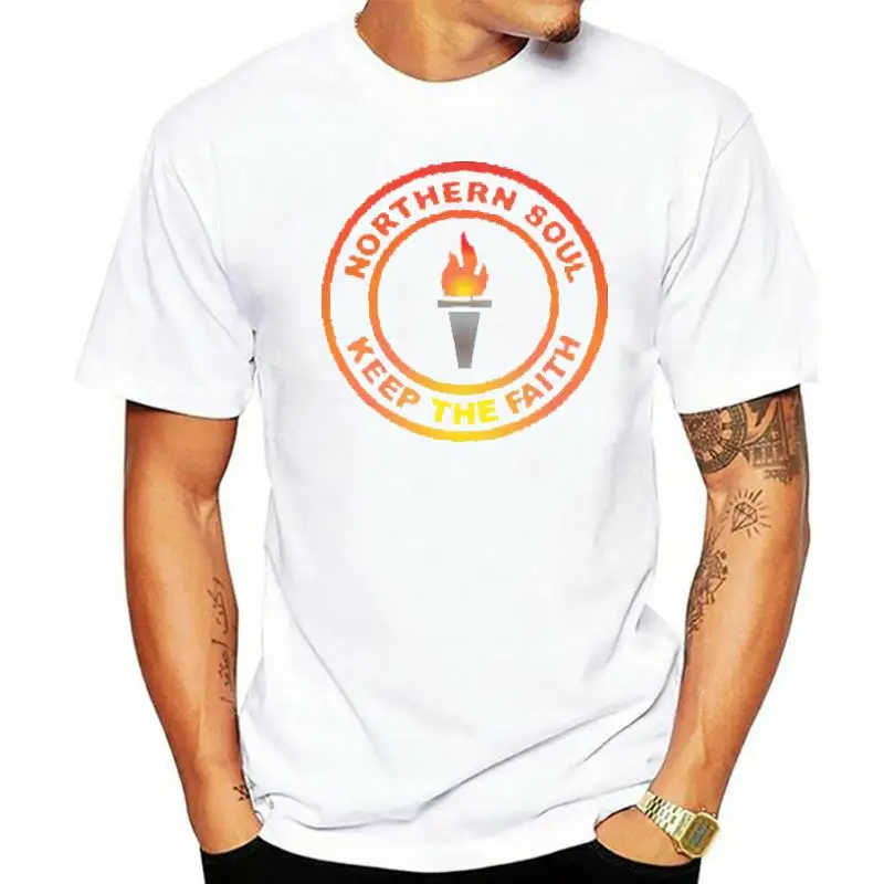 

Torch Northern Soul Keep The Faith Logo Music Mens Loose Fit Cotton T-Shirt men t shirt