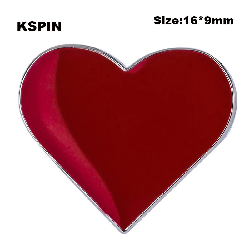

Red Heart Lapel Pins Badge Brooch Badges on Backpack Pin Brooch
