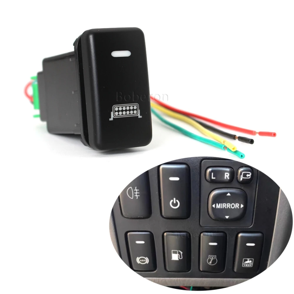 

Оранжевая Светодиодная панель управления автомобилем, 1 шт., кнопочный переключатель с проводом для Toyota Tacoma, Land Cruiser, Reiz, Hilux, Prado 120 FJ, круиз