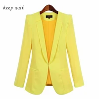 fashion business suit ladies hidden breasted blazer spring and autumn new solid color long sleeved blazer office work clothes