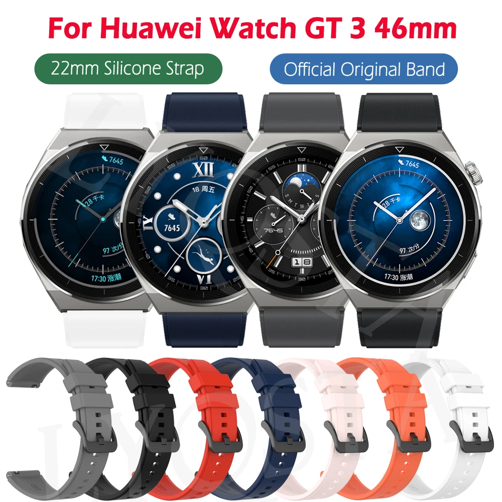 

Ремешок силиконовый для Huawei Watch GT2 GT 2 Pro GT3 GT 2 3 46 мм, оригинальный браслет для Honor Magic Watch 2 46 мм, 22 мм