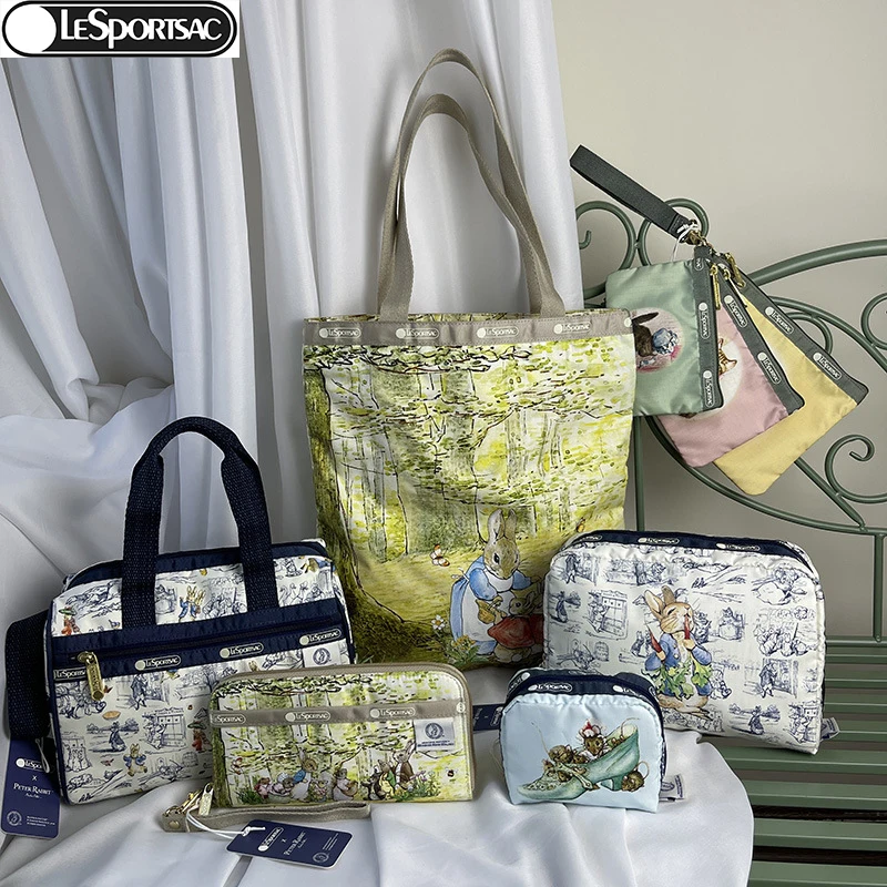 

Kawaii Peter Rabbit Anime Cartoon Lesportsac Women's Bag Print Hand-Held Diagonal Shoulder Bag Tote Bag U166 U167