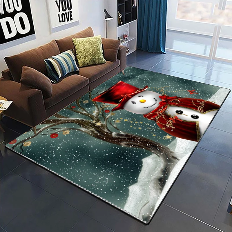 Christmas HD Printed  Area Large Rug ,Carpet for Living Room Bedroom Sofa Decoration, Non-slip Floor Mats Dropshipping Alfombras