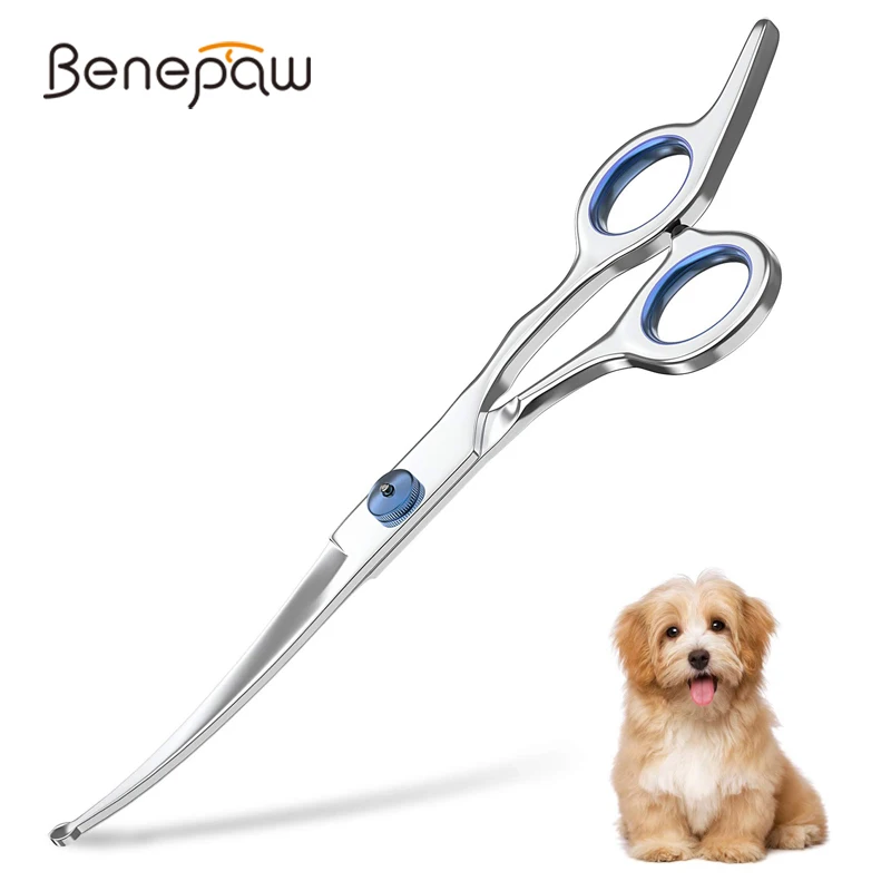

Benepaw Professional Curved Dog Grooming Scissors With Safety Round Tips Stainless Steel Lightweight Pet Grooming Shears