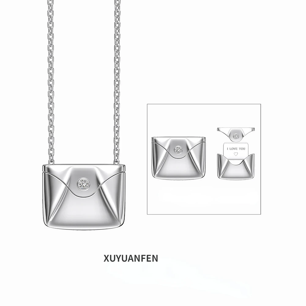XUYUANFEN живое ожерелье из стерлингового серебра S925 пробы Женская открытая сумка