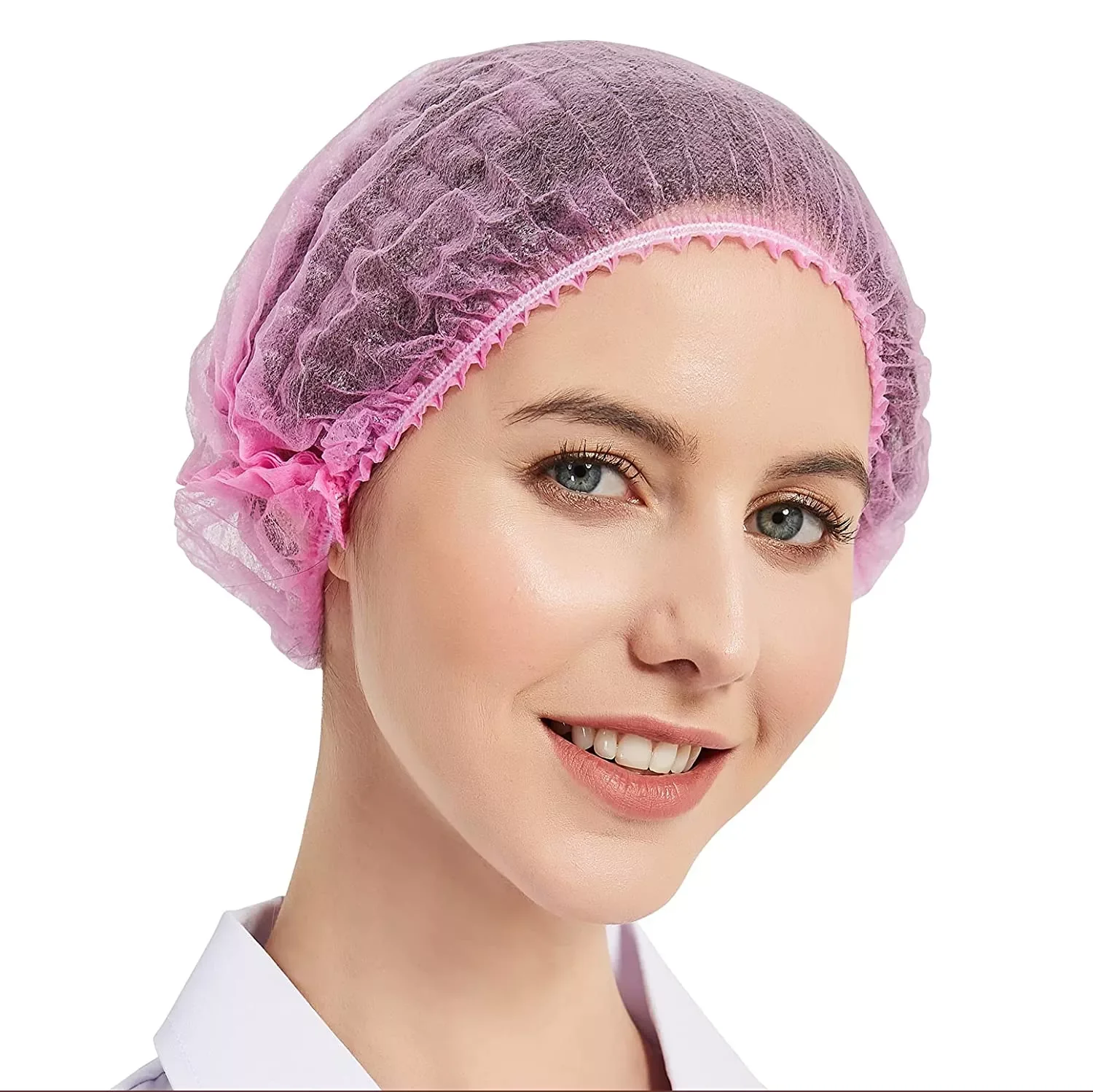 

100Pcs Disposable Cap Hat Dust-proof Strip Hood Beauty Salon Cap Protection Cap Bathroom Supplies Eyebrow Tattooing Catering Hat