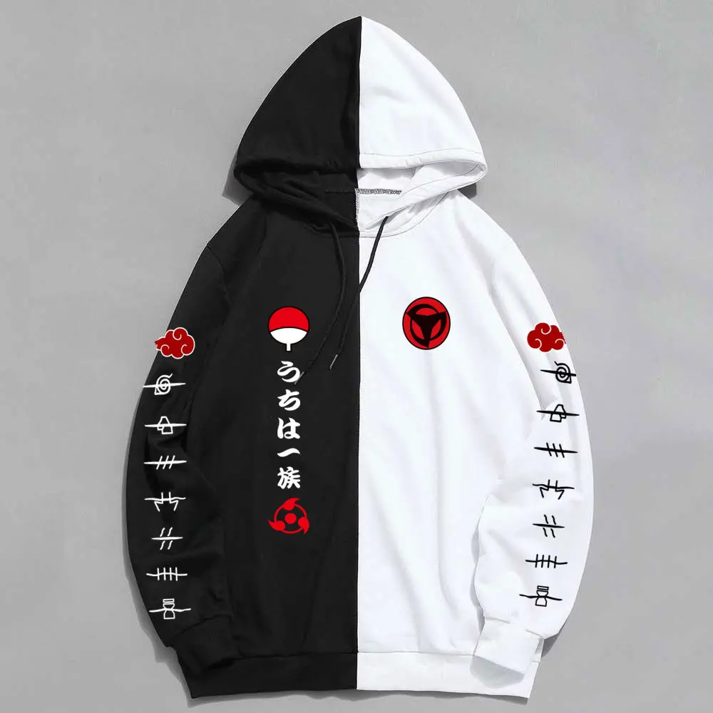 

2022 Japanese Anime akatsuki streetwear Men Women Hoodie Print Harajuku Streetwear Patchwork Thin Tops Cotton Men Clothing S-3XL