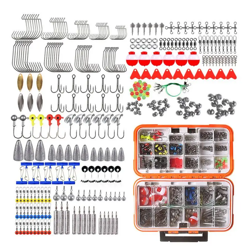 

Fishing Kits For Adults Fishing Gear Kit Including Jig Hooks Bullet Bass Casting Weights Fishing Swivels Snaps Fishing Set With